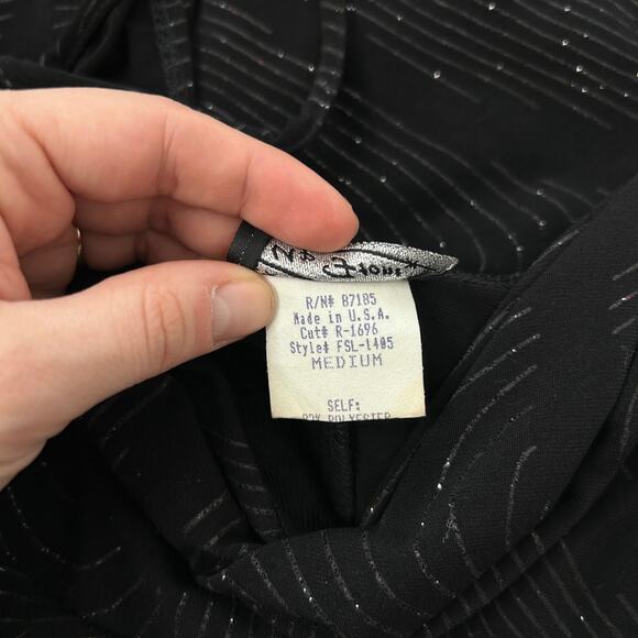 UP FRONT Vintage Y2K Dress Womens Size Medium Whimsigoth Sparkly Asymmetrical - Picture 6 of 7